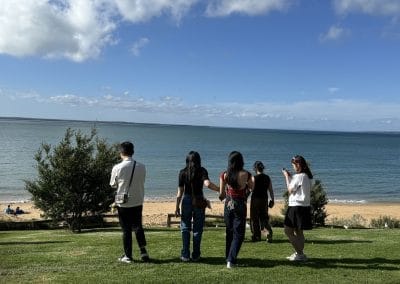 Group of tourists enjoying the beach view at Phillip Island